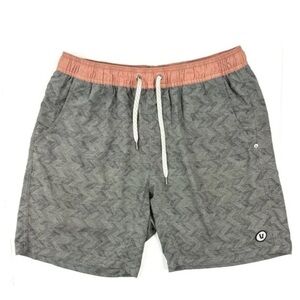 Vuori Mens Kore Shorts Lined Gym Athletic StretchAbstract Print Size Medium
